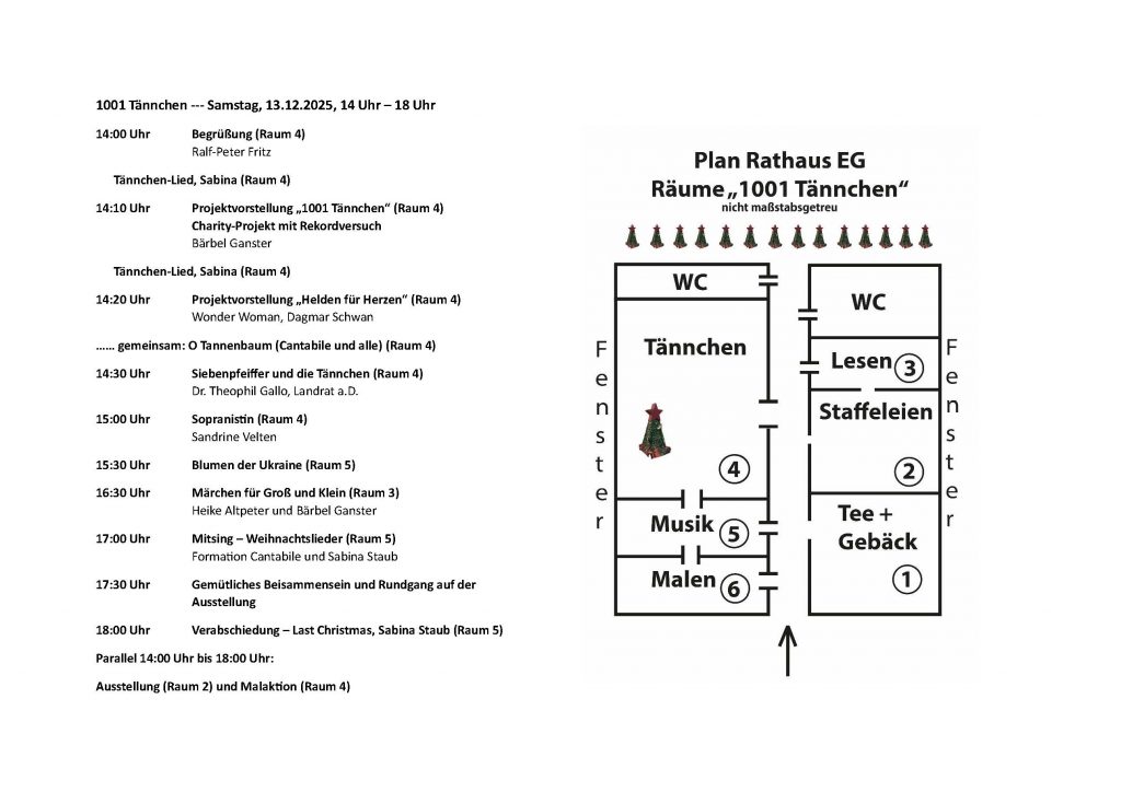 Programm Tännchen mit Plan 13.12.2025